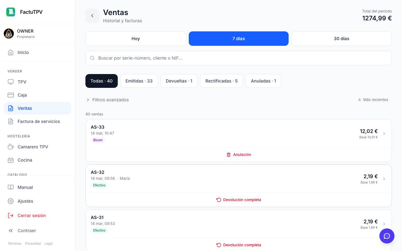 7. Consultar ventas