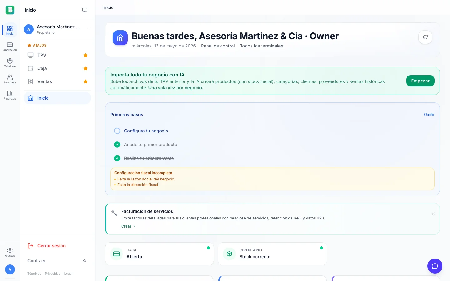 Informes y analítica para asesorías en FactuTPV