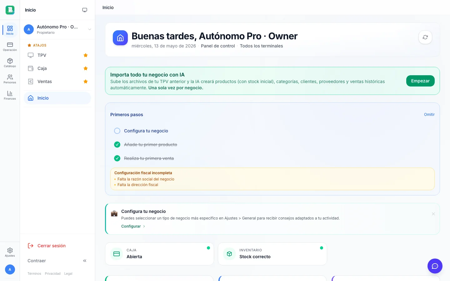 Informes y analítica para autónomos en FactuTPV