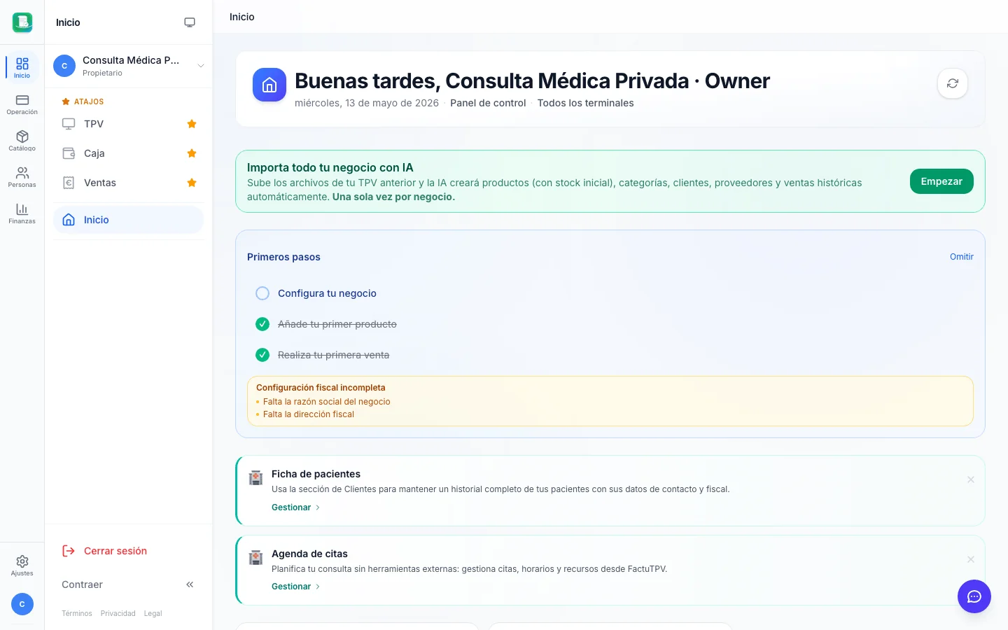 Informes y analítica para consultas privadas en FactuTPV