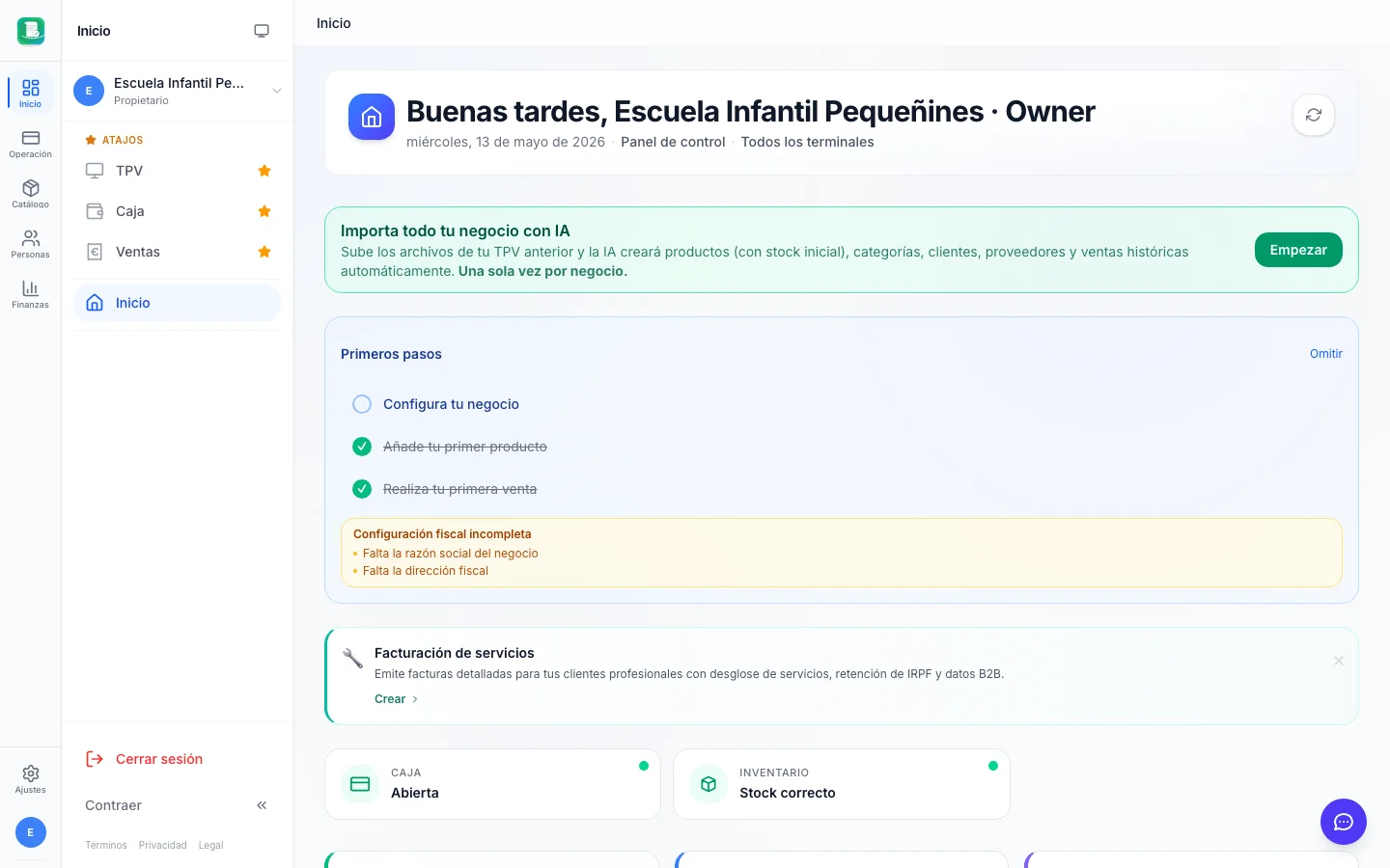 Informes y analítica para escuelas infantiles en FactuTPV